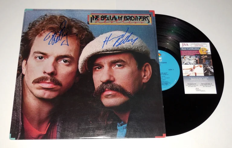 THE BELLAMY BROTHERS AUTOGRAPHED ALBUM (RESTLESS) - JSA COA!