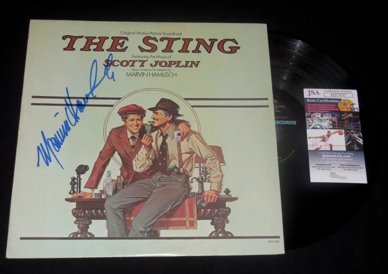 MARVIN HAMLISCH AUTOGRAPHED RECORD ALBUM (THE STING) - JSA COA!