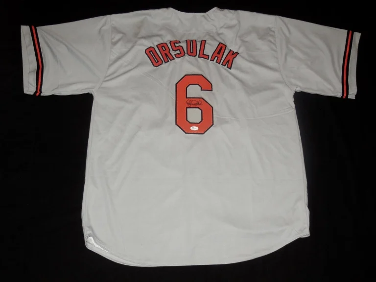 JOE ORSULAK AUTOGRAPHED CUSTOM JERSEY (BALTIMORE ORIOLES) - JSA COA!