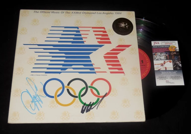 CHRISTOPHER CROSS & BURT BACHARACH AUTOGRAPHED ALBUM (1984 OLYMPICS) - JSA COA!