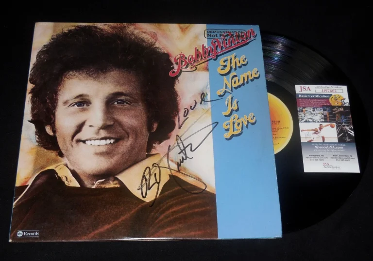 BOBBY VINTON AUTOGRAPHED RECORD ALBUM (THE NAME IS LOVE) - JSA COA!