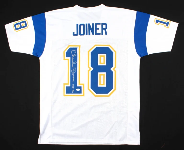 CHARLIE JOINER AUTOGRAPHED CUSTOM JERSEY (SAN DIEGO CHARGERS) - JSA COA!