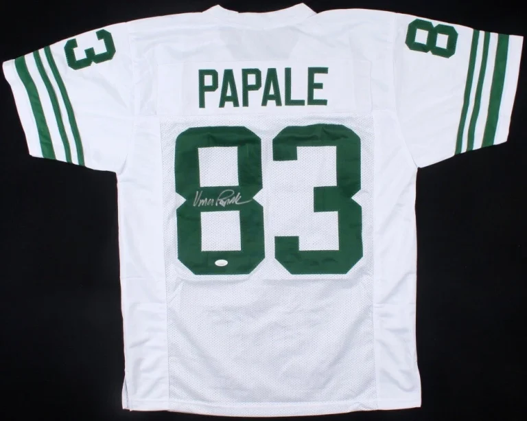 VINCE PAPALE AUTOGRAPHED CUSTOM JERSEY (PHILADELPHIA EAGLES) - JSA COA!
