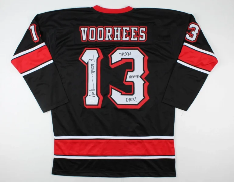 ARI LEHMAN AUTOGRAPHED JASON VOORHEES JERSEY (FRIDAY THE 13TH) - JSA COA!