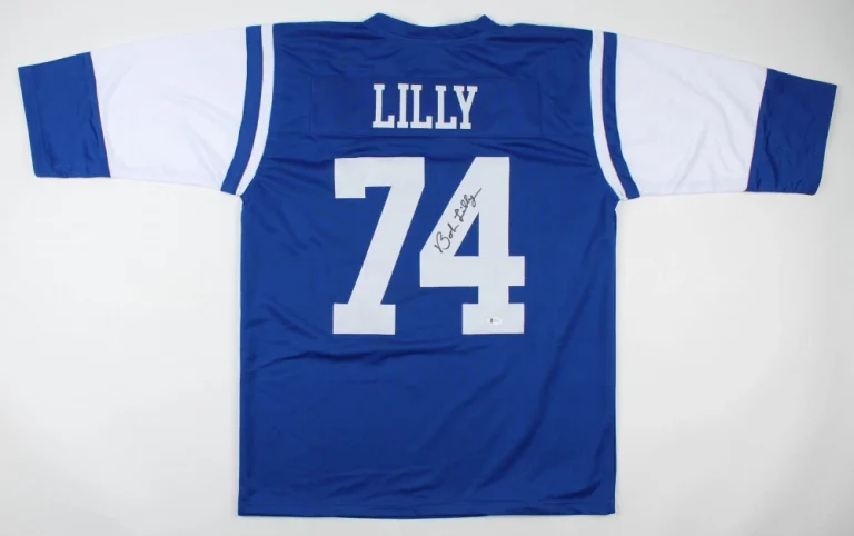 BOB LILLY AUTOGRAPHED CUSTOM JERSEY (DALLAS COWBOYS) - BECKETT COA!