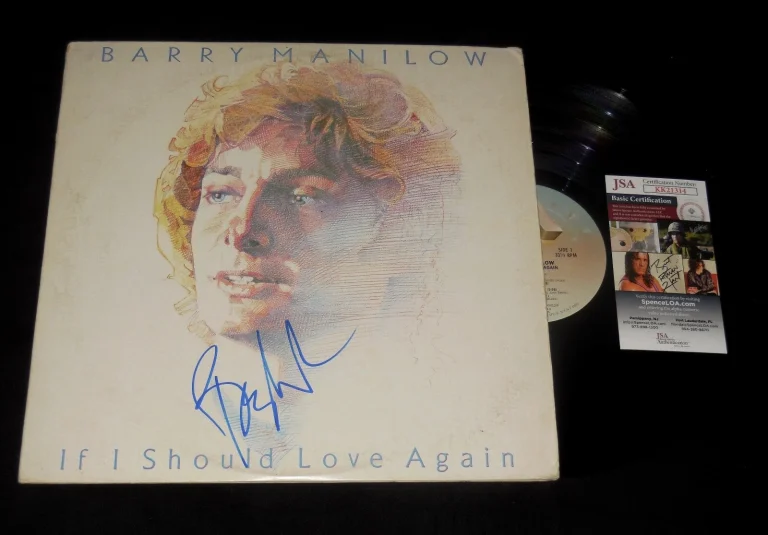 BARRY MANILOW AUTOGRAPHED VINYL RECORD ALBUM (IF I SHOULD LOVE AGAIN) - JSA COA!