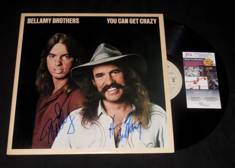BELLAMY BROTHERS AUTOGRAPHED VINYL RECORD ALBUM (YOU CAN GET CRAZY) - JSA COA!