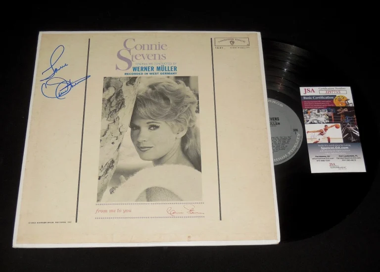 CONNIE STEVENS AUTOGRAPHED VINYL RECORD ALBUM (FROM ME TO YOU) - JSA COA!