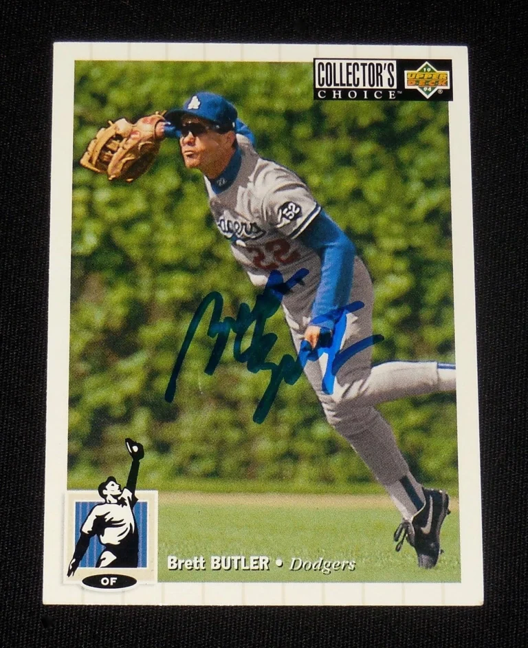 BRETT BUTLER AUTOGRAPHED 1994 UPPER DECK BASEBALL CARD (LOS ANGELES DODGERS)