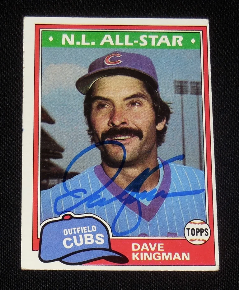 DAVE KINGMAN AUTOGRAPHED 1981 TOPPS BASEBALL CARD (CHICAGO CUBS)
