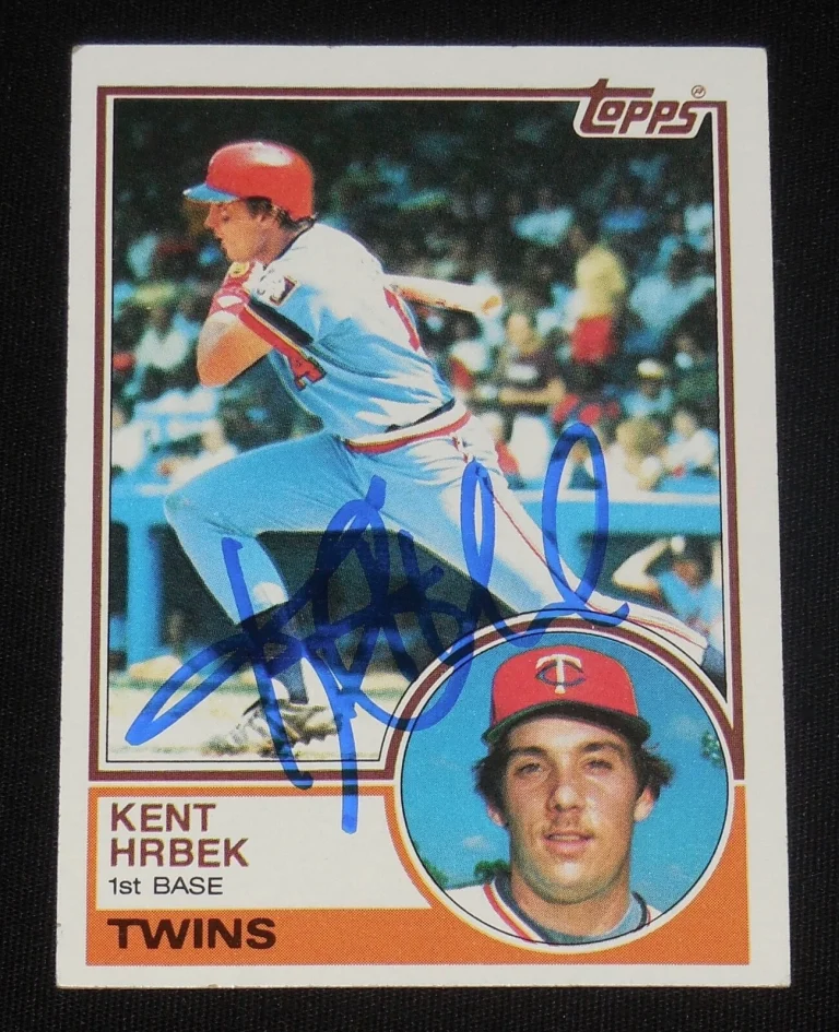 KENT HRBEK AUTOGRAPHED 1983 TOPPS 2ND YEAR BASEBALL CARD (MINNESOTA TWINS)
