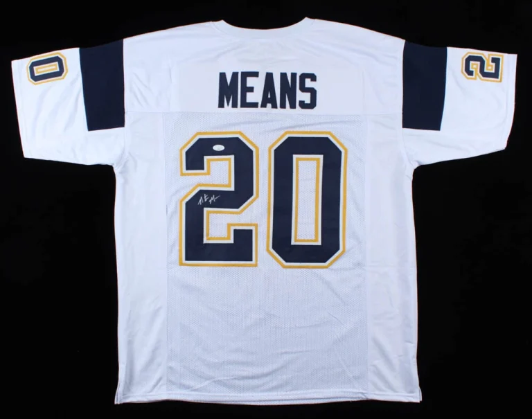 NATRONE MEANS AUTOGRAPHED CUSTOM JERSEY (SAN DIEGO CHARGERS) - JSA COA!