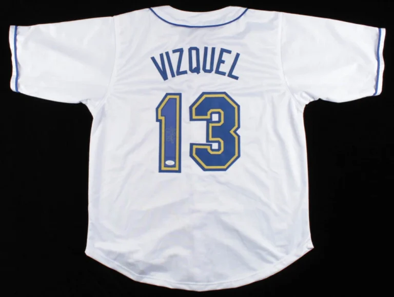 OMAR VIZQUEL AUTOGRAPHED CUSTOM JERSEY (SEATTLE MARINERS) - JSA COA!