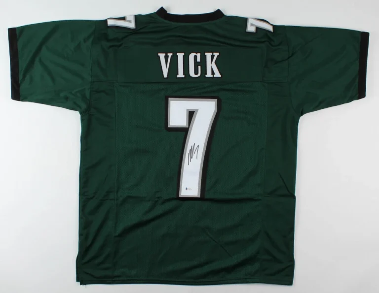 MICHAEL VICK AUTOGRAPHED CUSTOM JERSEY (PHILADELPHIA EAGLES) - BECKETT COA!