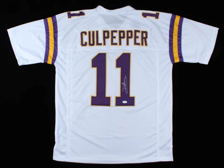DAUNTE CULPEPPER AUTOGRAPHED CUSTOM JERSEY (MINNESOTA VIKINGS) - JSA COA!