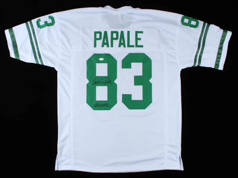 VINCE PAPALE AUTOGRAPHED CUSTOM JERSEY (PHILADELPHIA EAGLES) - JSA COA!