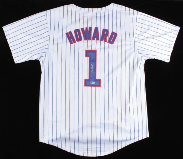 ED HOWARD AUTOGRAPHED CUSTOM JERSEY (CHICAGO CUBS) - BECKETT COA!