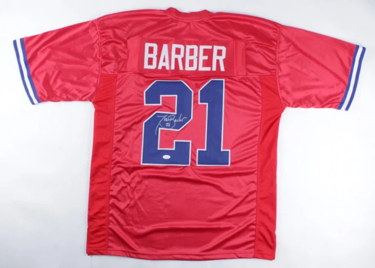 TIKI BARBER AUTOGRAPHED CUSTOM JERSEY (NEW YORK GIANTS) - JSA COA!
