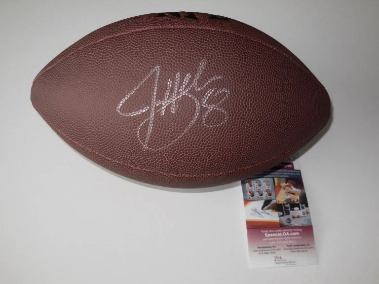 JEFF BLAKE AUTOGRAPHED FOOTBALL (CINCINNATI BENGALS) - JSA COA!