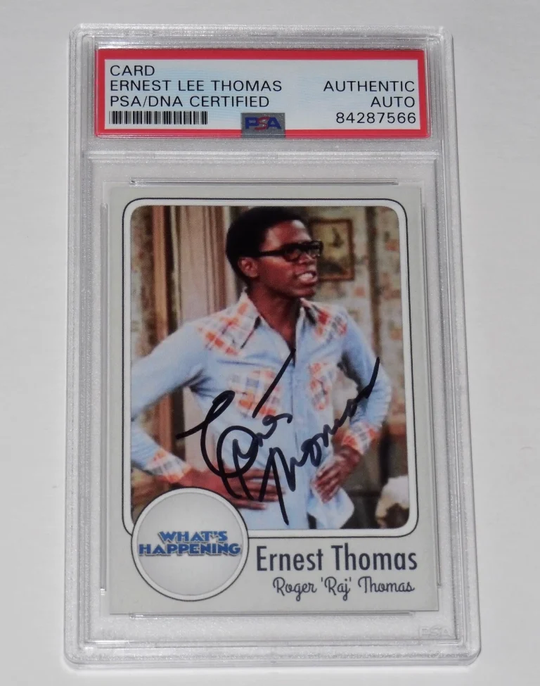 ERNEST THOMAS AUTOGRAPHED TRADING CARD (PSA DNA) - WHAT'S HAPPENING - ROGER!