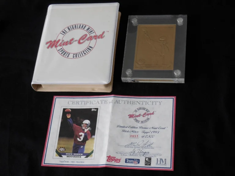 1993 TOPPS RICK MIRER BRONZE FOOTBALL ROOKIE CARD - HIGHLAND MINT - #853/2500!