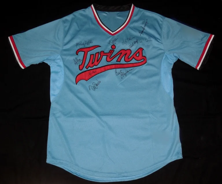 MINNESOTA TWINS GREATS AUTOGRAPHED JERSEY - Blyleven, Oliva, Hrbek, Viola, etc.
