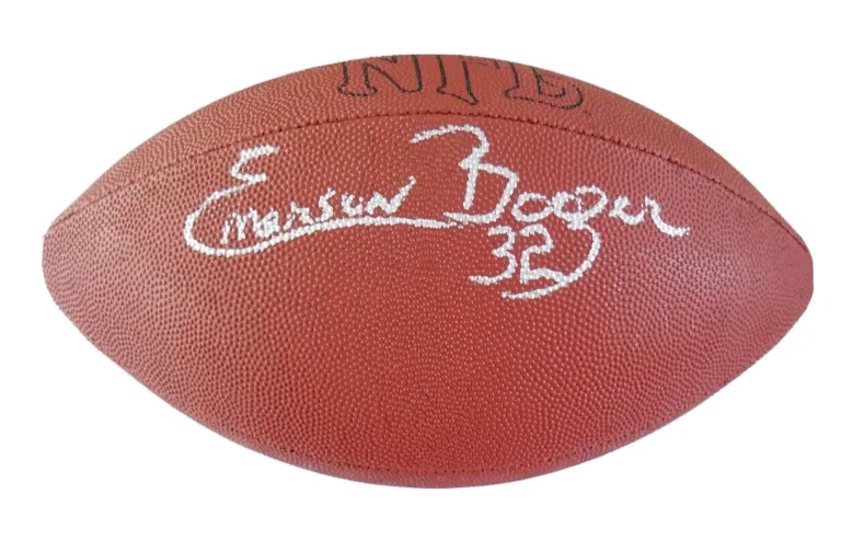 EMERSON BOOZER AUTOGRAPHED WILSON NFL FOOTBALL (NEW YORK JETS) W/ COA!