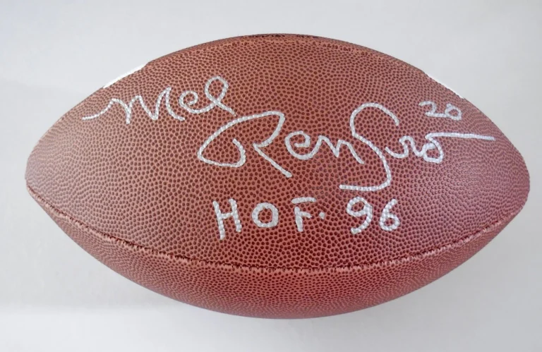 MEL RENFRO AUTOGRAPHED WILSON NCAA FOOTBALL (DALLAS COWBOYS) W/ COA!