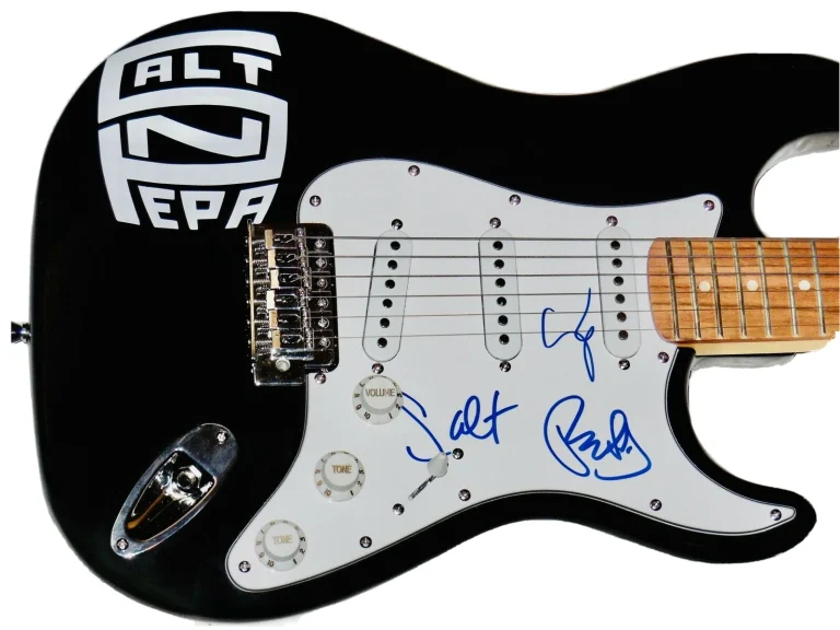 SALT N PEPA AUTOGRAPHED GUITAR (C. James, S. Denton, & DJ Spinderella) - W/ COA!