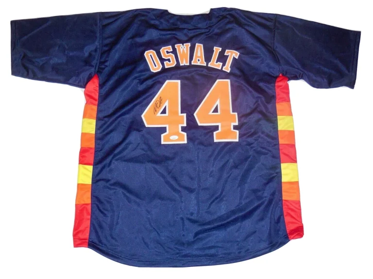 ROY OSWALT AUTOGRAPHED CUSTOM JERSEY (HOUSTON ASTROS) - JSA COA!