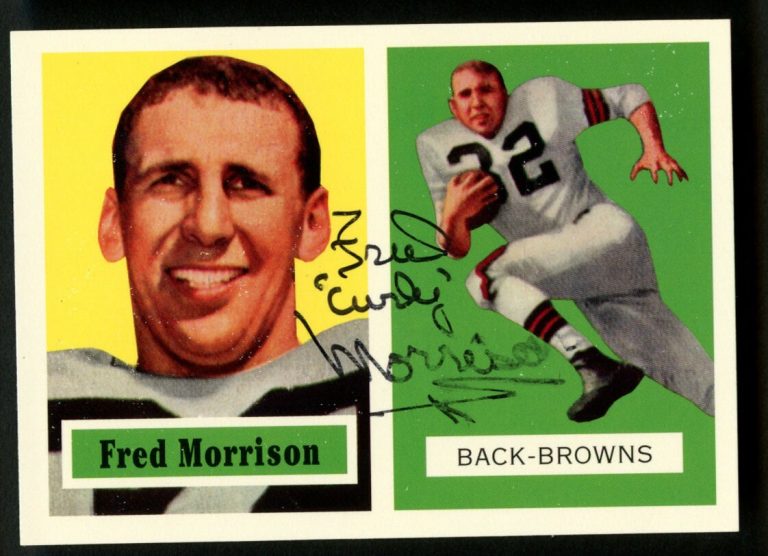 Fred Morrison #154 d2020 signed autograph auto 1994 Topps 1957 Archives Football