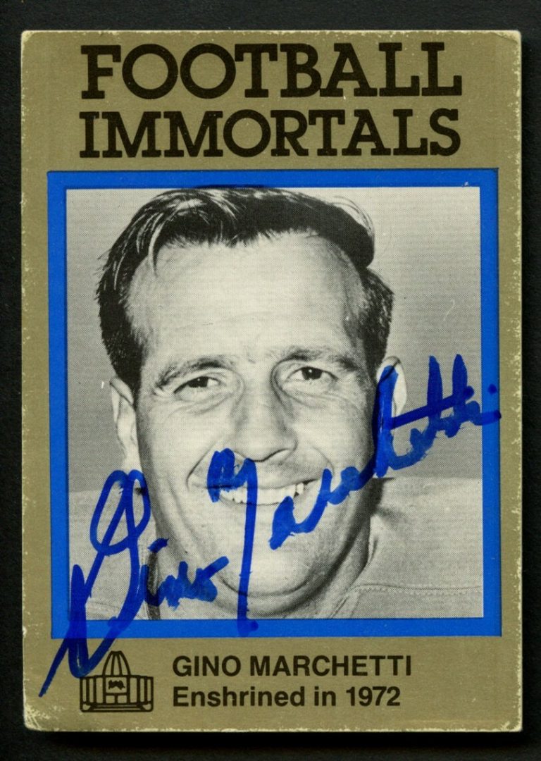 Gino Marchetti #75 signed autograph Pro Football Hall of Fame Immortals Card
