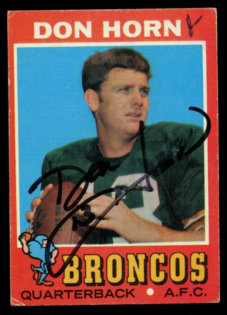 Don Horn #59 signed autograph auto 1971 Topps Football Trading Card