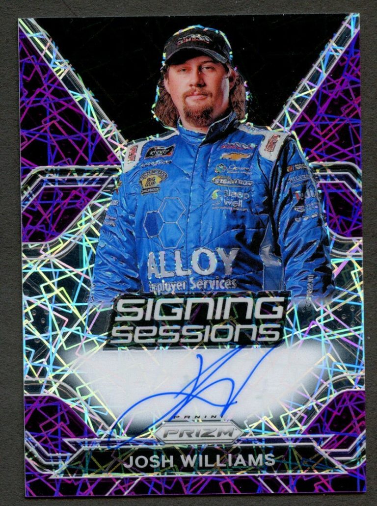 Josh Williams #S-JW signed autograph auto 2021 Panini Prizm NASCAR Card 87/99 ~