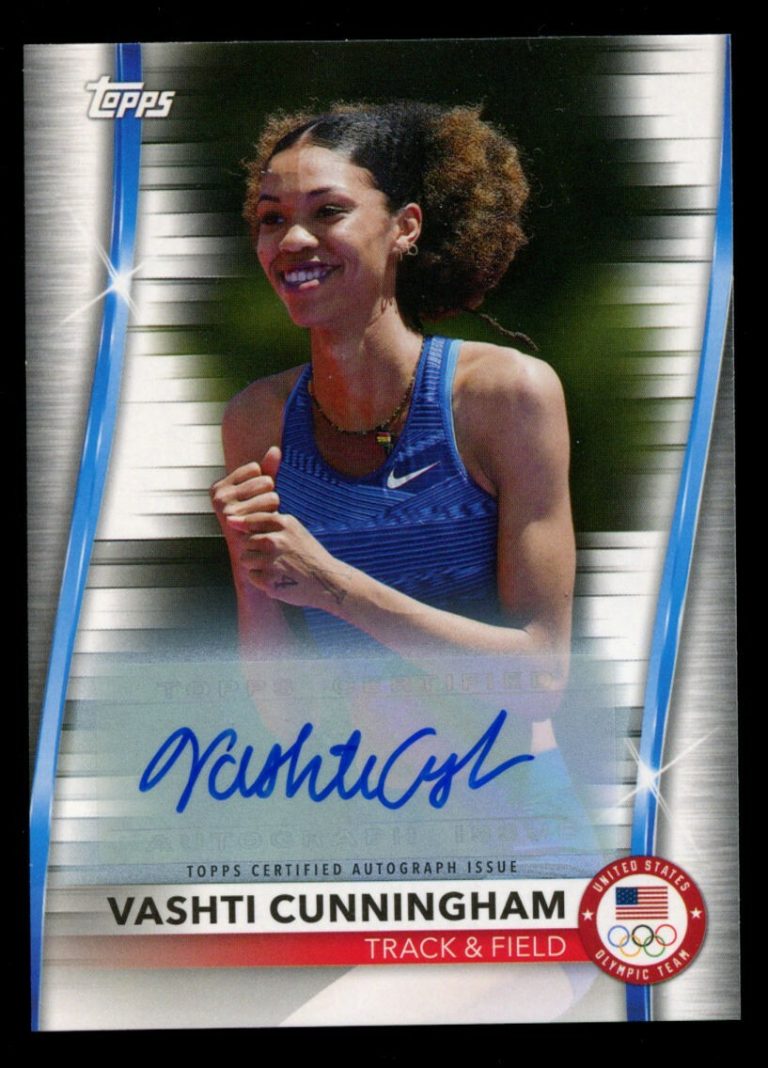 Vashti Cunningham #10 signed autograph 2021 USA Olympic Team Card 106/200 ~