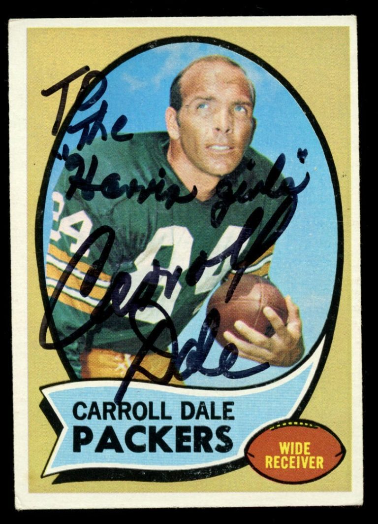Carroll Dale #232 signed autograph auto 1970 Topps Football Trading Card