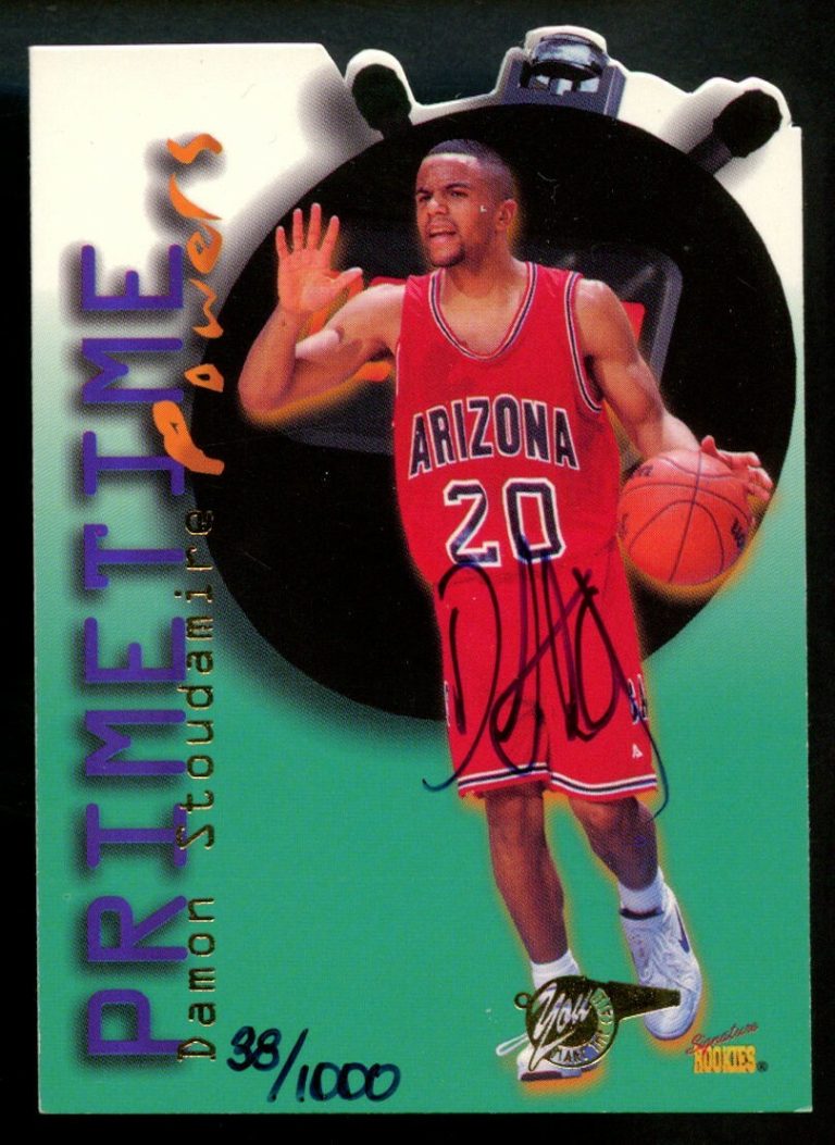 Damon Stoudamire ARIZONA autograph 1996 Signature Rookies Primetime Power Card ~