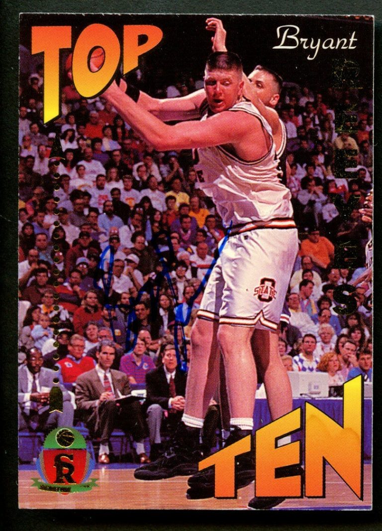 Bryant Reeves #TT6 OKLAHOMA ST autograph 1995 Signature Rookies Top Ten Card ~