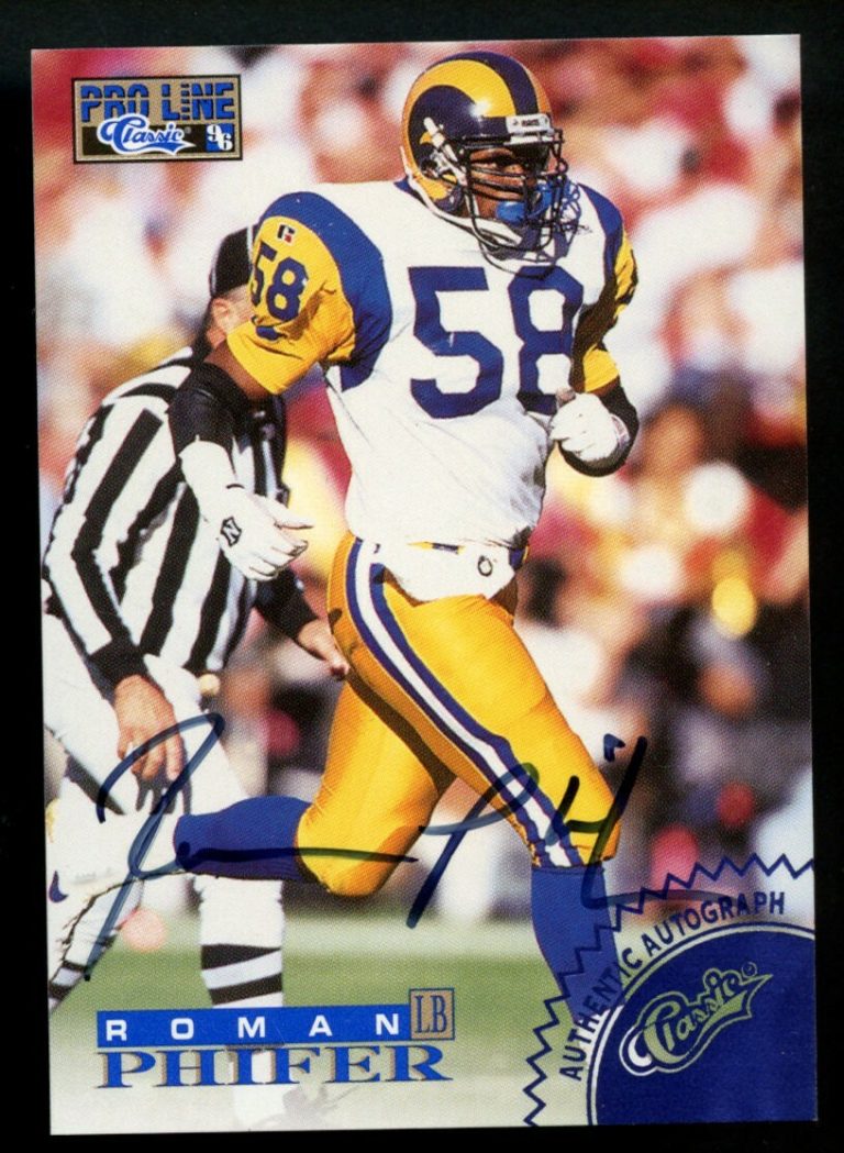 Roman Phifer signed auto 1996 Classic Pro Line Autographed Football Card ~