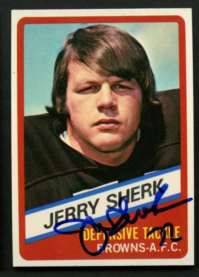 Jerry Sherk #16 signed autograph 1976 Topps Wonder Bread All-Star Series Card