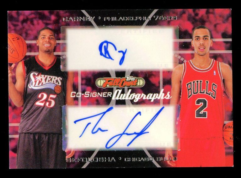 Rodney Carney & Thabo Sefolosha #CS-46 auto 2006 Topps Full Court Co-Signer Card