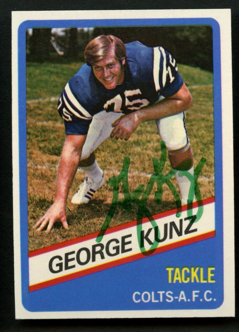 George Kunz #7 signed autograph 1976 Topps Wonder Bread All-Star Series Card
