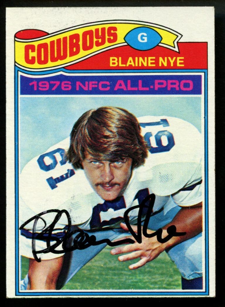 Blaine Nye #160 signed autograph auto 1977 Topps Football Trading Card