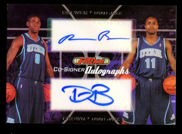 Ronnie Brewer & Dee Brown #CS-41 auto 2006 Topps Full Court Co-Signer Card