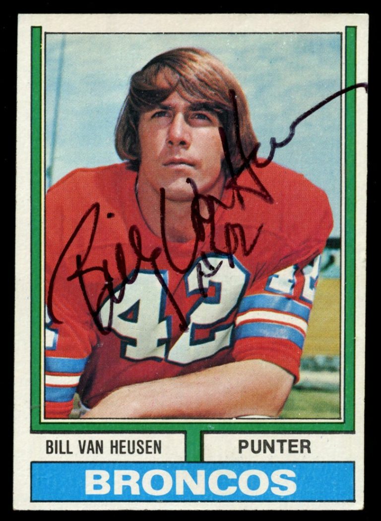 Bill Van Heusen #192 signed autograph auto 1974 Topps Football Trading Card