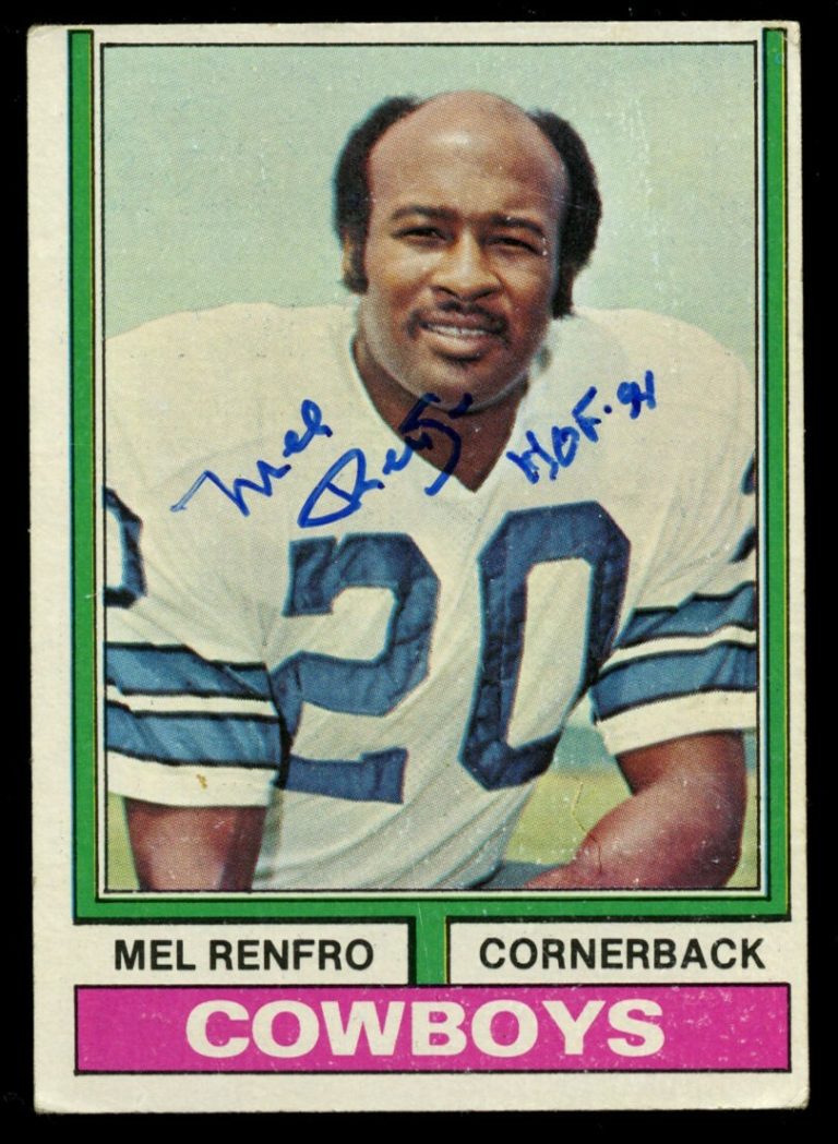 Mel Renfro #106 signed autograph auto 1974 Topps Football Trading Card
