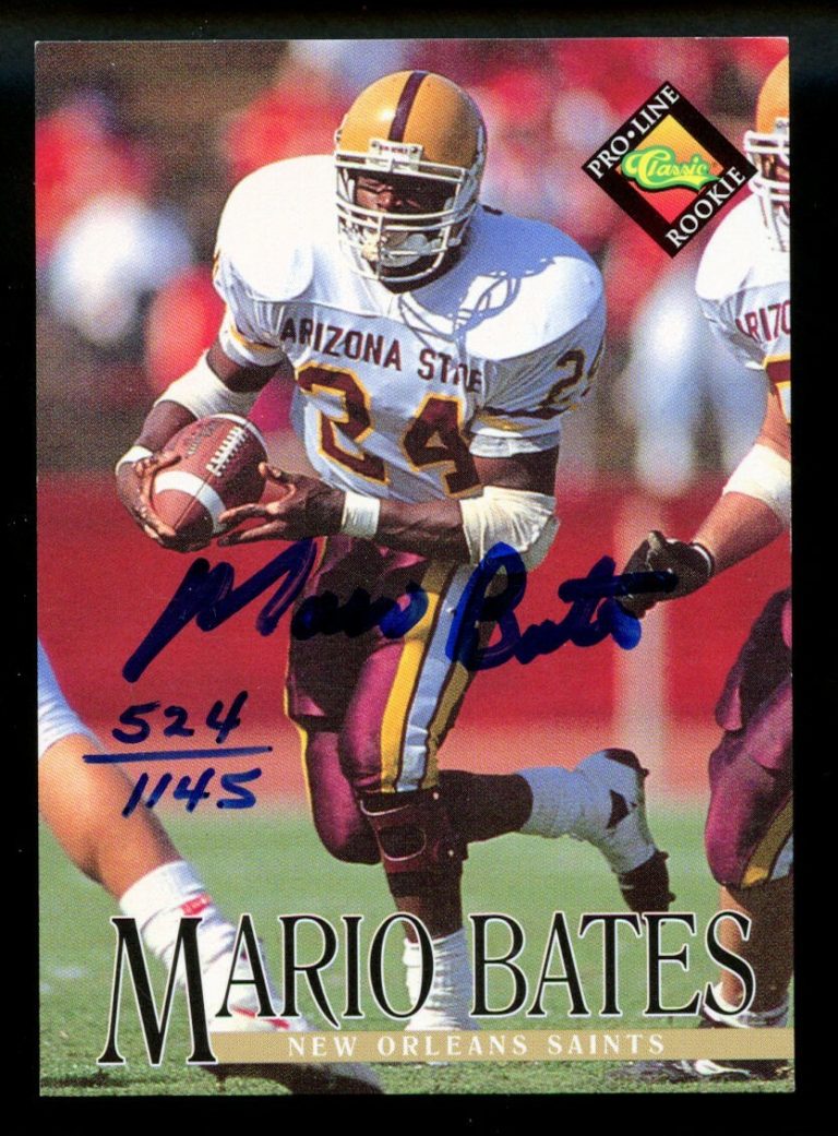 Mario Bates signed autograph auto 1994 Classic Pro Line Live Football Card ~