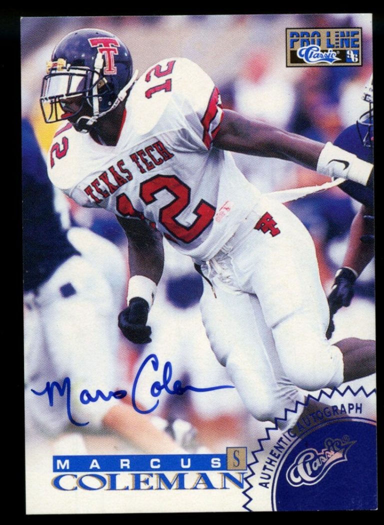 Marcus Coleman signed auto 1996 Classic Pro Line Autographed Football Card ~