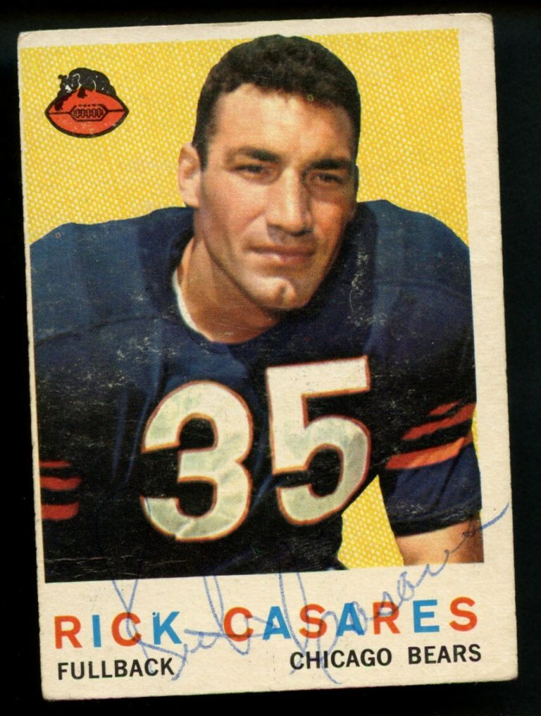 Rick Casares #120 signed autograph auto 1959 Topps Football Trading Card