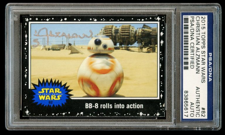 Christian Alzmann #82 signed autograph 2015 Topps Star Wars BB-8 PSA Slabbed